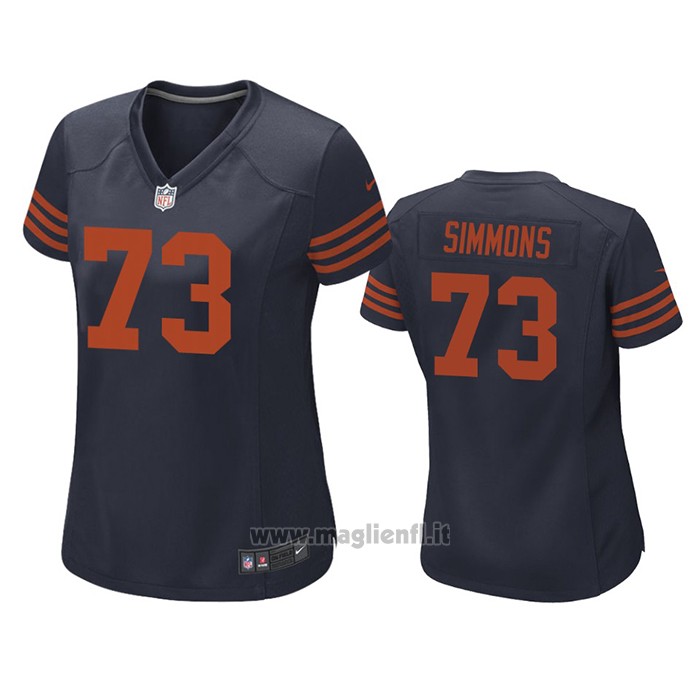 Maglia NFL Game Donna Chicago Bears Lachavious Simmons Throwback Blu